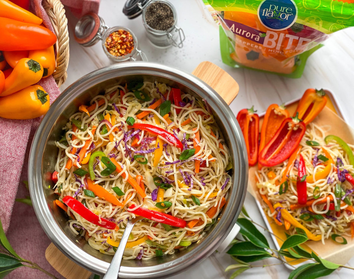 Veggie Noodles in serving plate