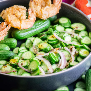 Fried Shrimp &#038; Cucumber Salad-image