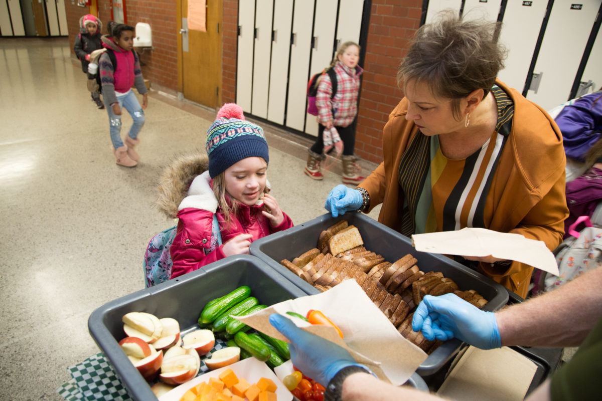 Kids eating