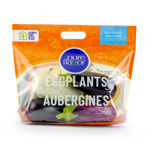 Pure Flavor Purple White Graffiti Eggplant Bag 4 Count