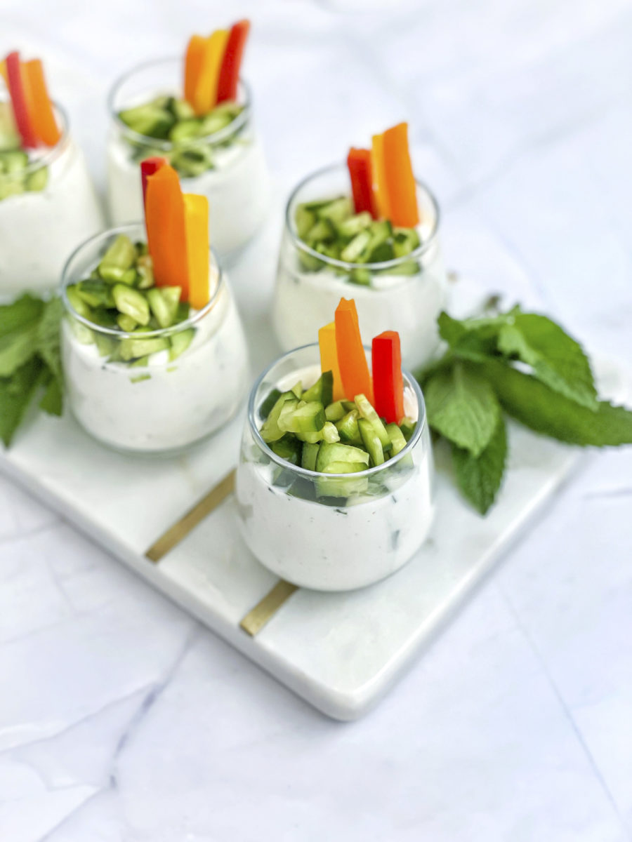 5 yogurt cucumber glasses