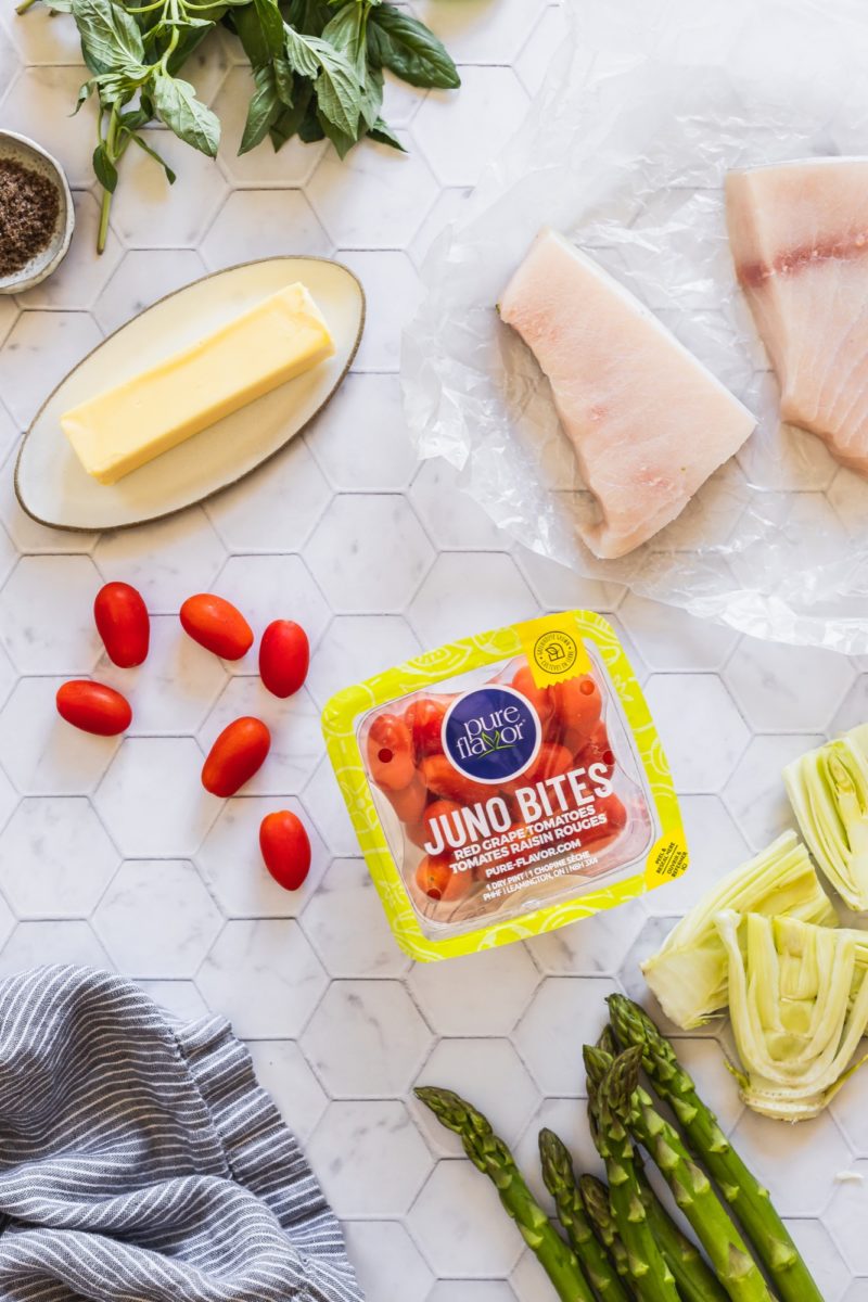 ingredients for making grilled swordfish dinner