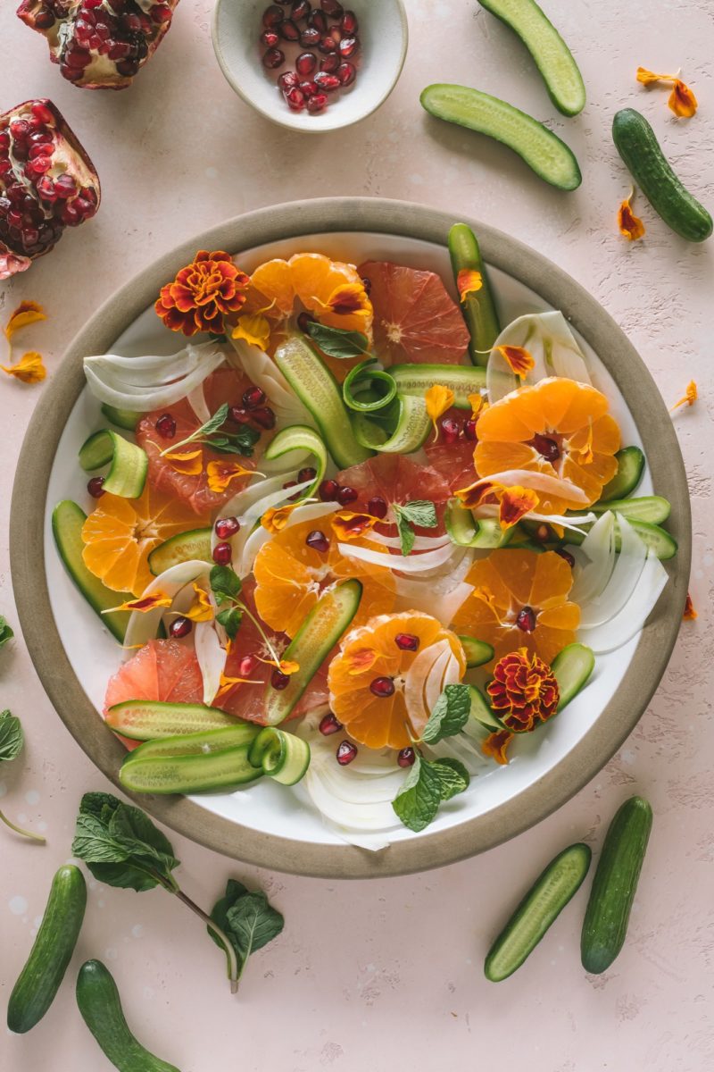 close view of salad