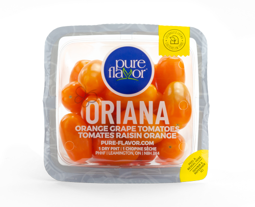 1 Clear Dry Pint of Oriana Orange Grape Tomatoes