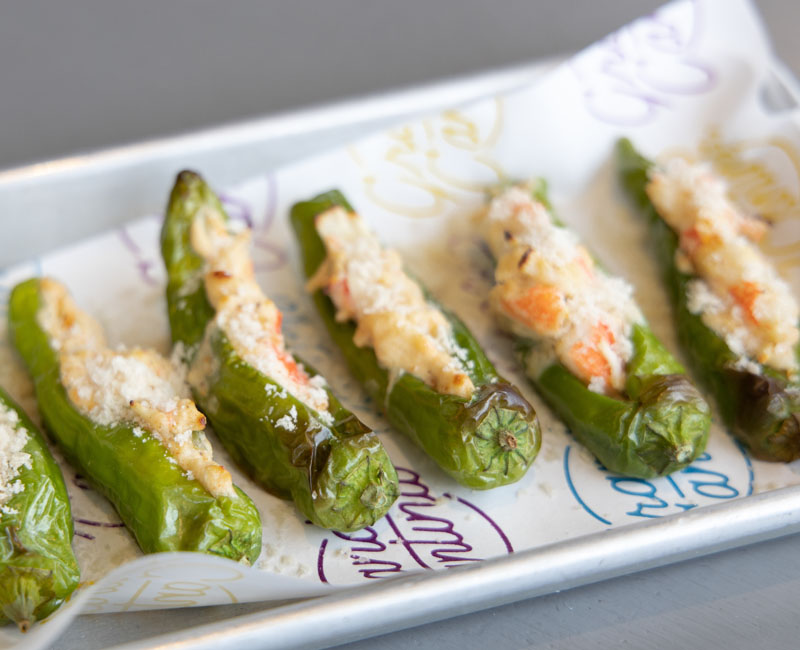 Crab Rangoon Stuffed Shishito Peppers