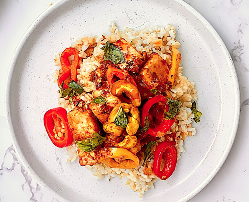 General Tso Tofu with Peppers