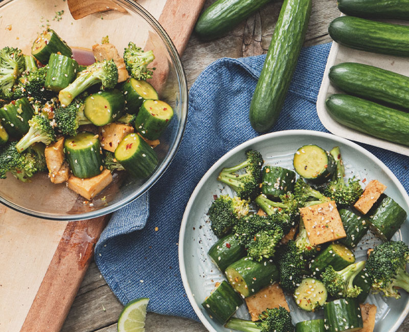 Mini Cucumber Tofu Salad