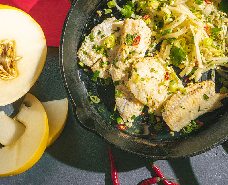 Vietnamese Haddock Melon Salad