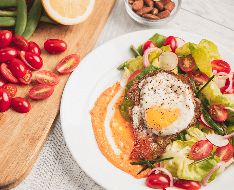 Harvest Salad with Romesco Sauce