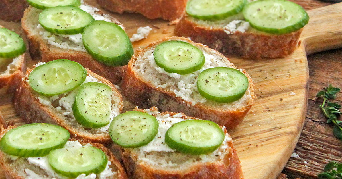 Cucumber Goat Cheese Toast Pure Flavor®