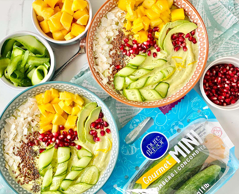 Cucumber Mango Smoothie Bowl