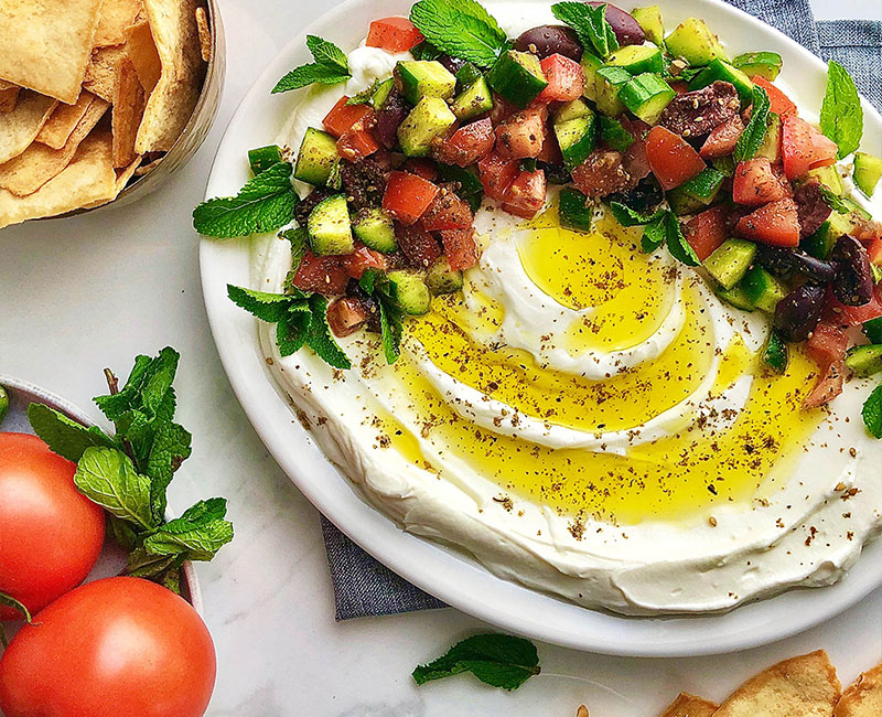 Cucumber Tomato Labneh