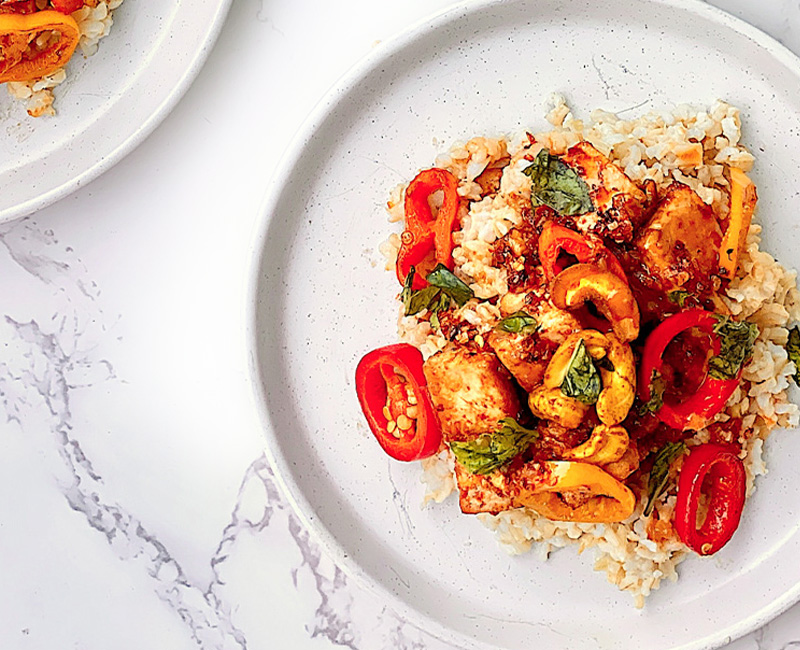 General Tso’s Tofu & Peppers