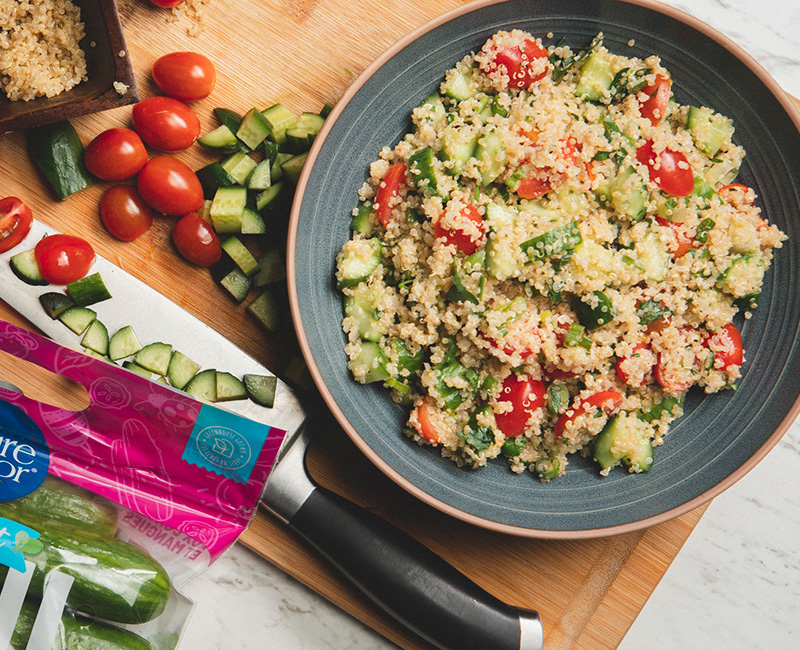 Lemony Quinoa Cucumber Salad