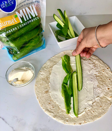 Cucumber Lunch Wrap assembly