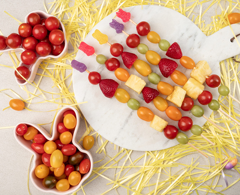 Fruit and Veggie Easter Skewers