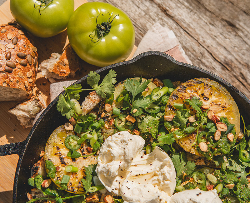 Green Grilled Tomatoes