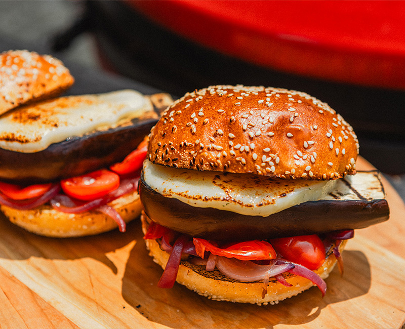 Grilled Eggplant Burgers