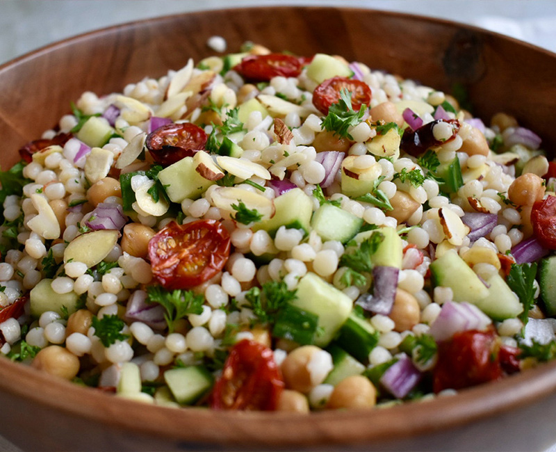 Israeli Couscous Salad with Slow Roasted Tomatoes