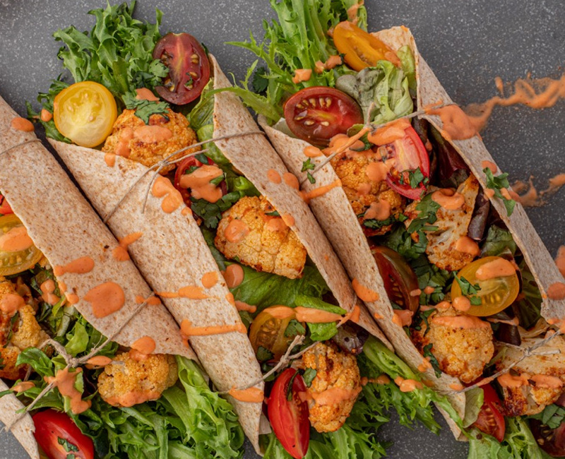 Buffalo Cauliflower Tacos