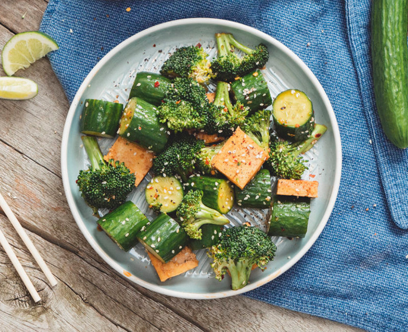 Mini Cucumber Tofu Salad