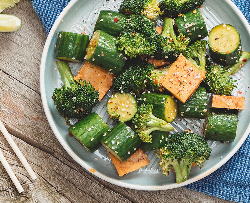 Mini Cucumber Tofu Salad