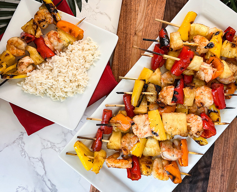 Mini Sweet Pepper Island Kabobs