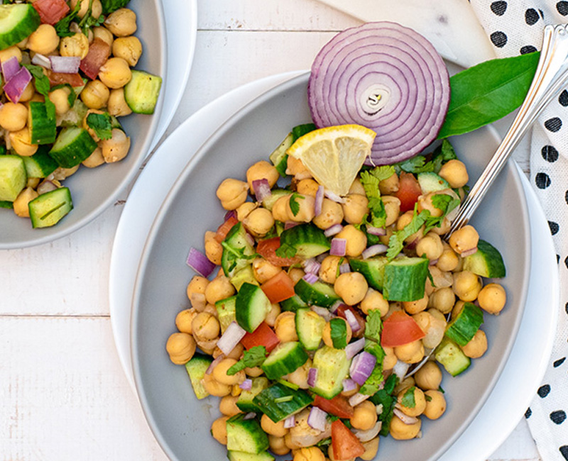 Cucumber Chickpea Chaat