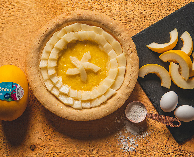 Melon Custard Pie