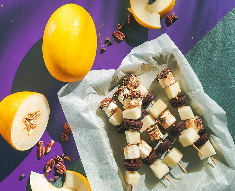 Rocky Road Melon-Skewers