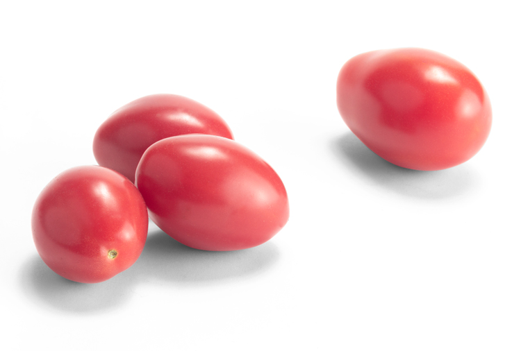 Pure Flavor® Rosato Pink Grape Tomatoes on a white background