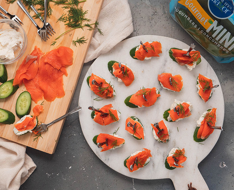 Salmon Cucumber Bites