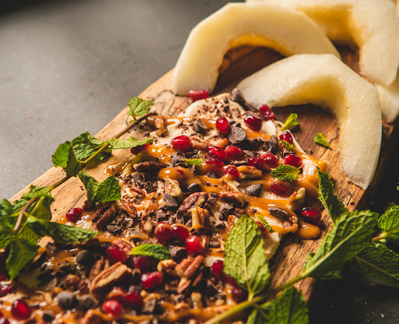 Salted Caramel Cheese Board with Melons