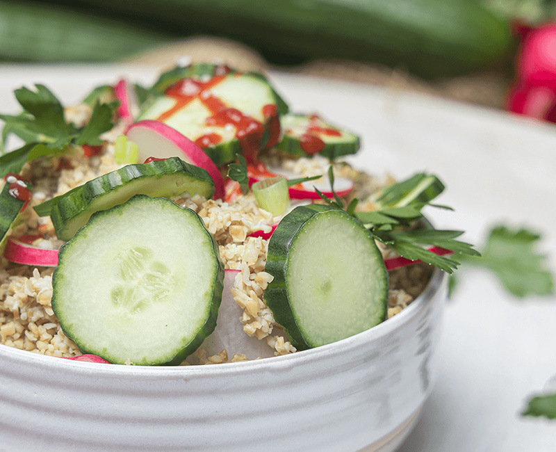Savory Oats with Crunchy Veggies