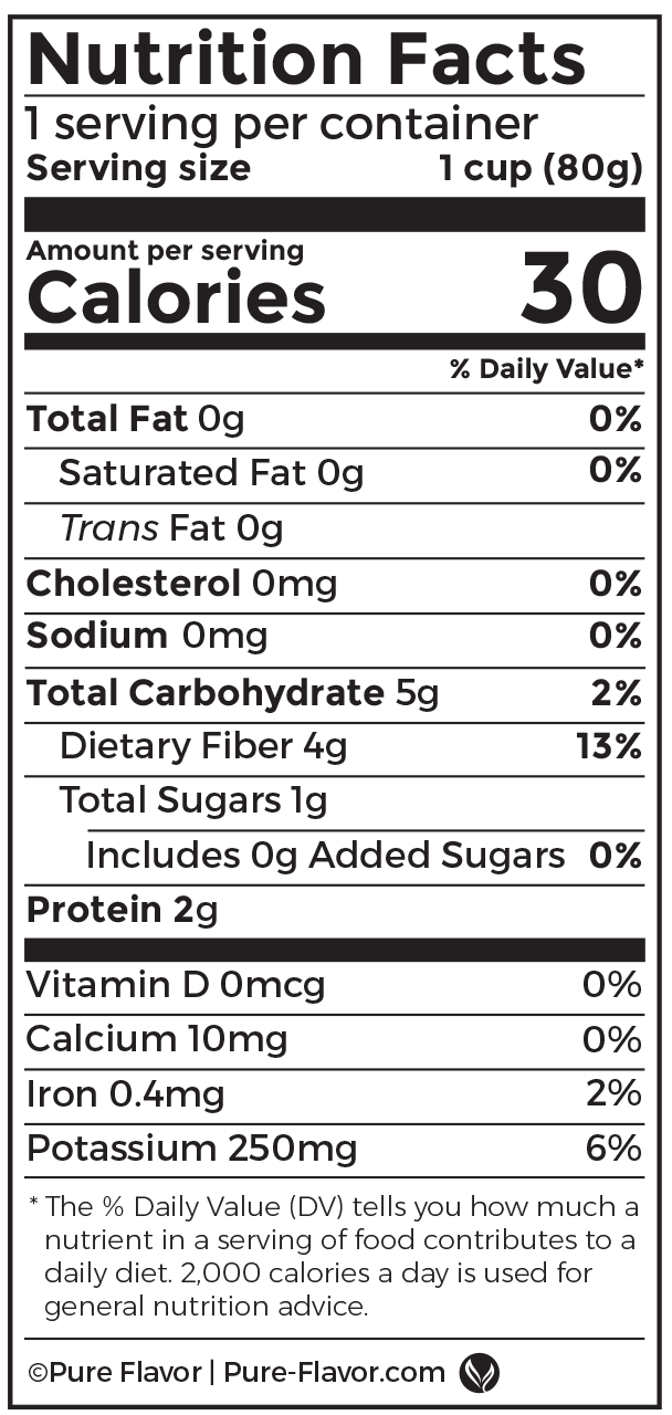 Download nutritional facts PDF