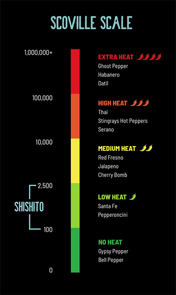 Scoville Scale with Shishito Peppers