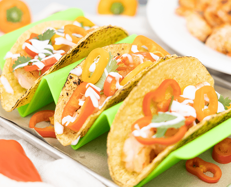 Shrimp and Mini Sweet Pepper Tacos