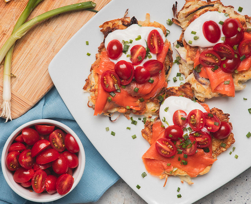 Smoked Salmon Latkes