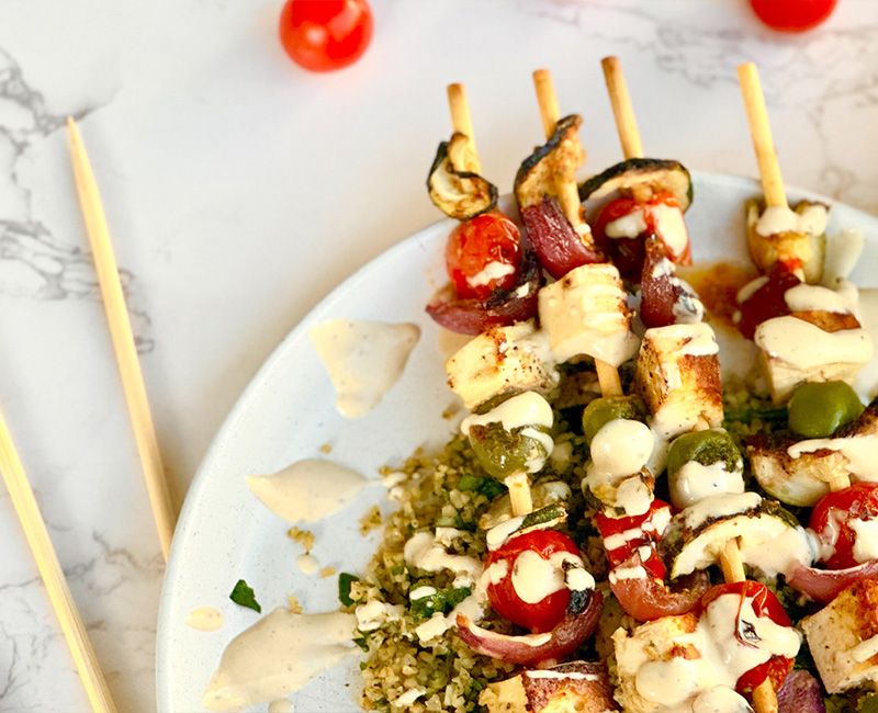 Tofu Veggie Skewers