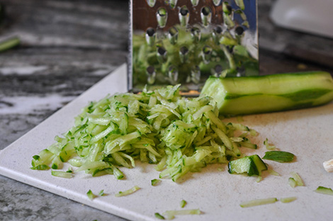 grated mini cucumbers