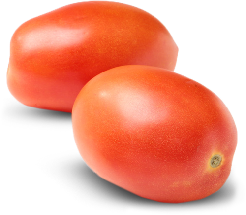 Two Pure Flavor Roma Tomatoes.