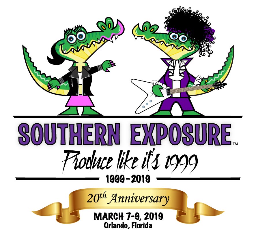 Southern Exposure 2019 Logo - Produce like it's 1999, Celebrating 20 years.