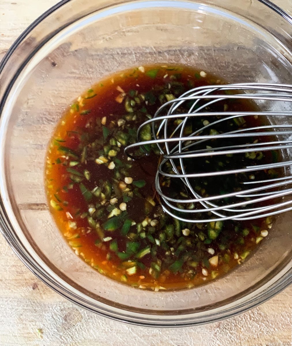 stir fry sauce whisking