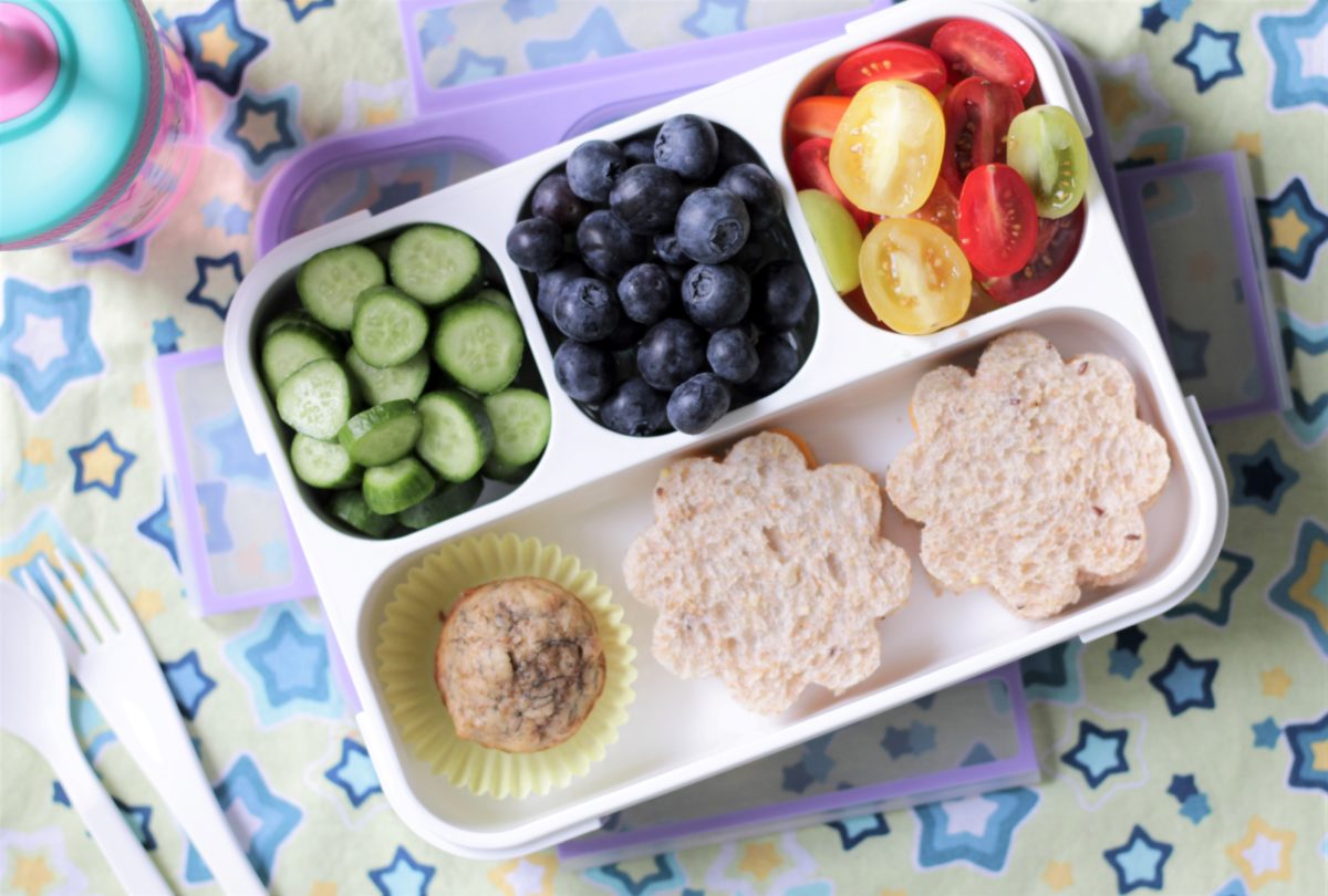 bento box with healthy snacks