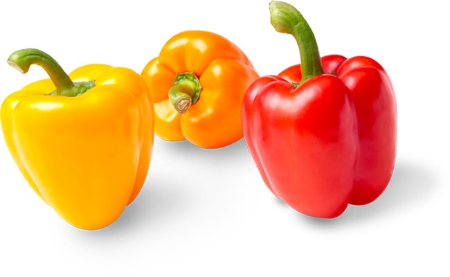 Red, Yellow & Orange Sweet Bell Peppers